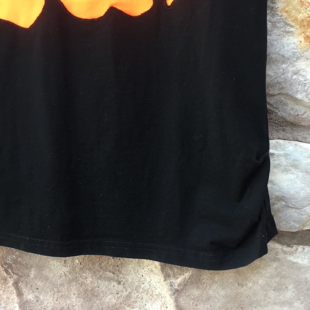 Anna Sui Short Sleeve Orange Flower Black T-shirt size Small Medium - Picture 5 of 10